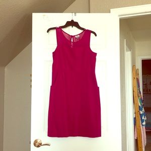 Fuscia pink dress with pockets